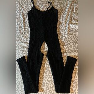 Vintage black lace lingerie bodysuit